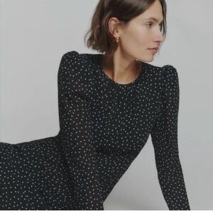 Reformation - Black & White Polka Dot Mini Dress